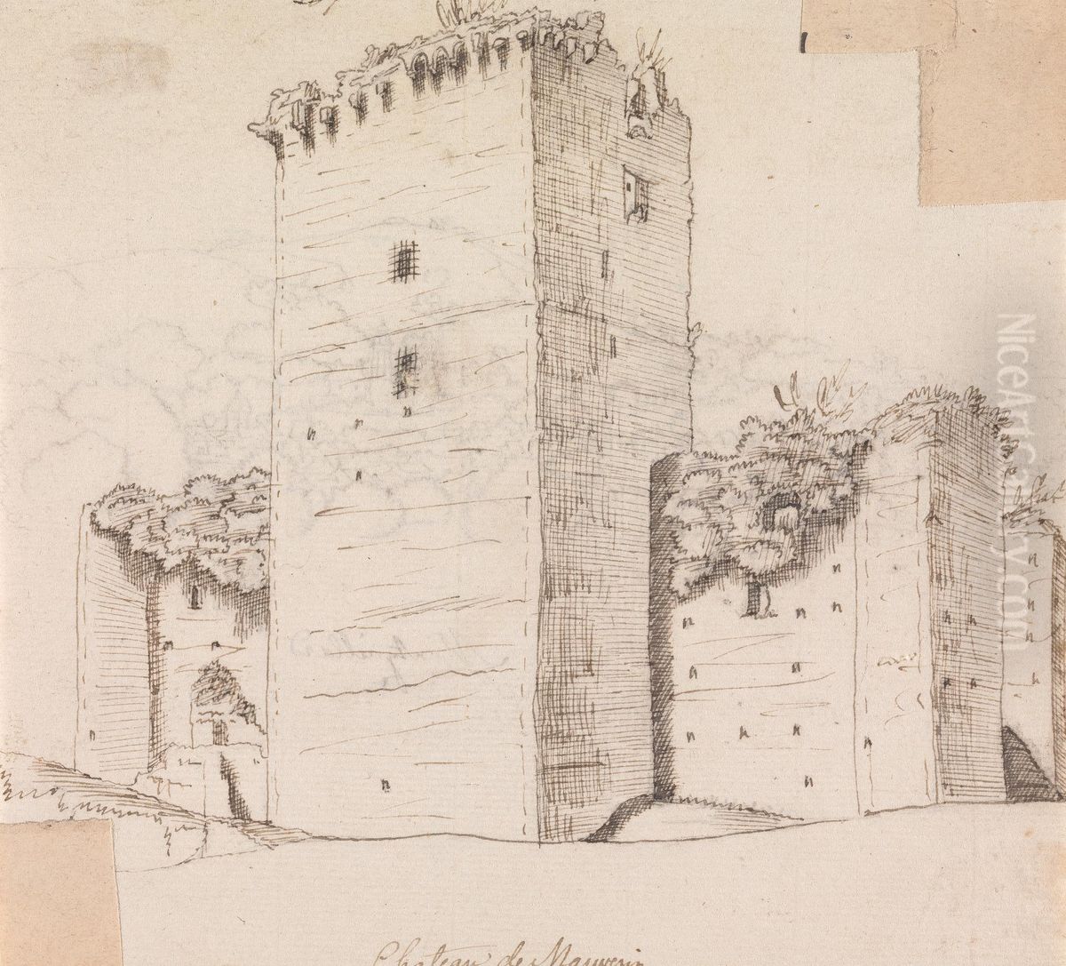 Chateau de Mauvezin Oil Painting by Henry Swinburne