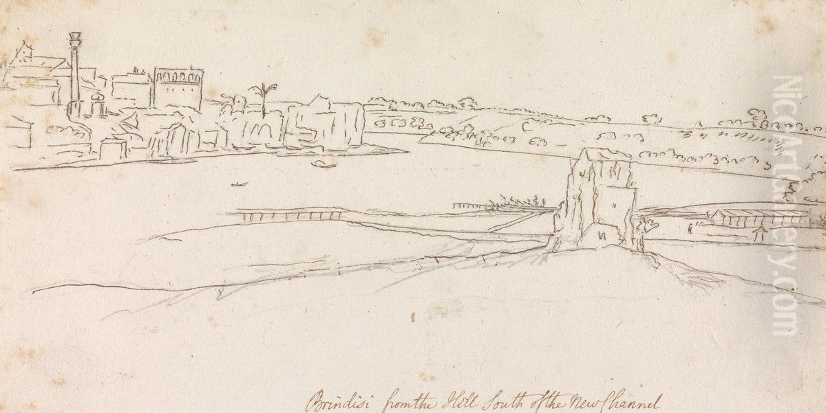 Brindisi from the HIll South of the New Channel Oil Painting by Henry Swinburne