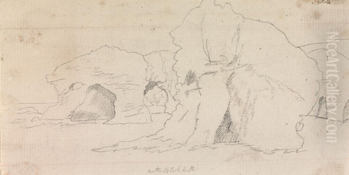 Rocky Landscape with Grotto Oil Painting by Henry Swinburne