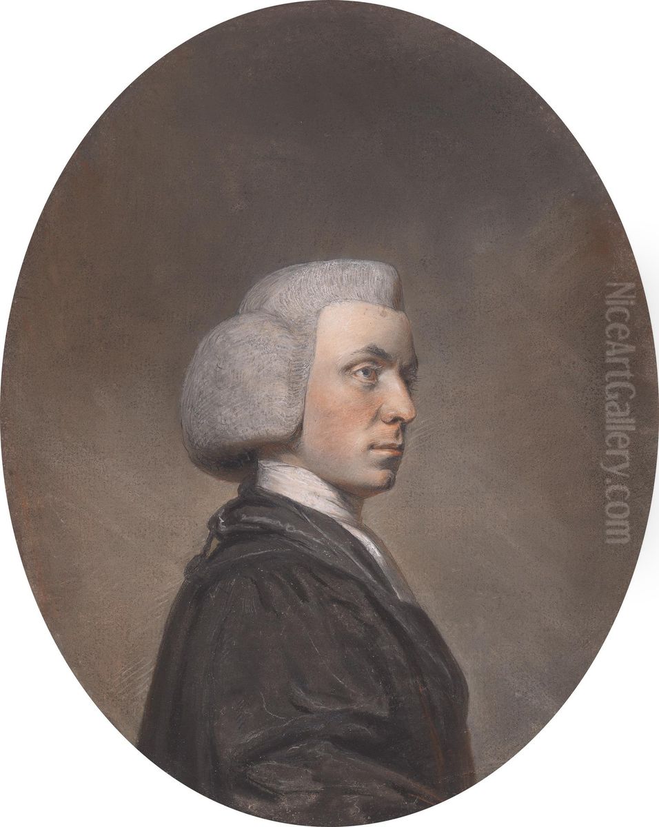 Portrait of a Divine Oil Painting by Hugh Douglas Hamilton