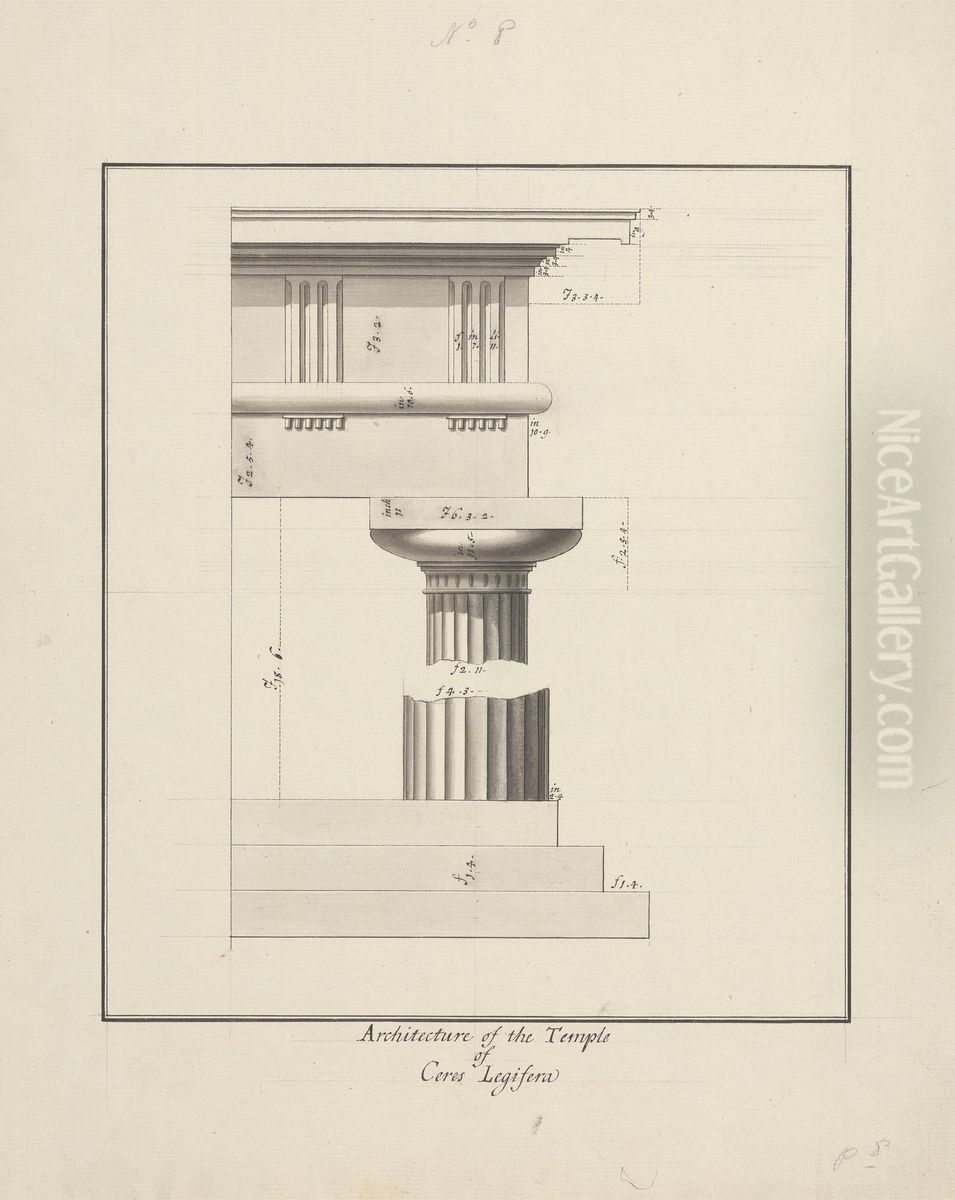 No. 8 Architecture of the Temple of Ceres Legitera Oil Painting by James Bruce