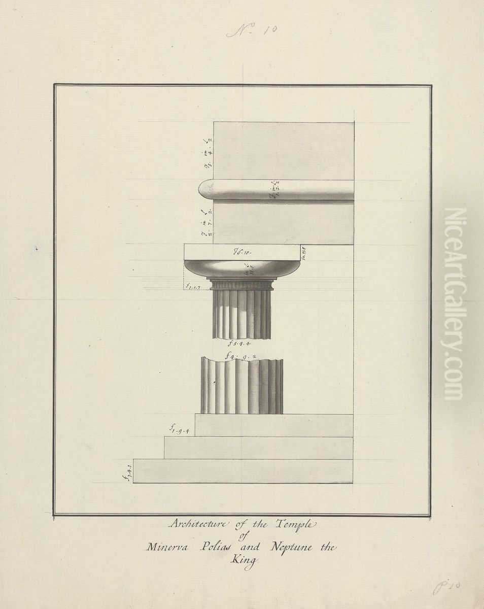 No. 10 Architecture of the Temple of Minerva Polias and Neptune the King Oil Painting by James Bruce