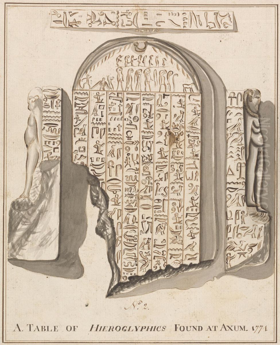 No. 2. A. Table of Hieroglyphics found at Axum Oil Painting by James Bruce