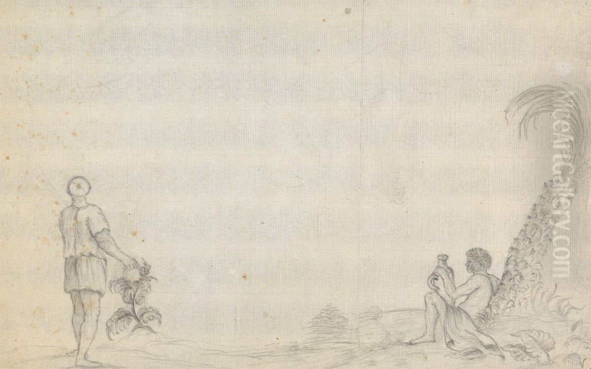 Two Youths Oil Painting by James Bruce