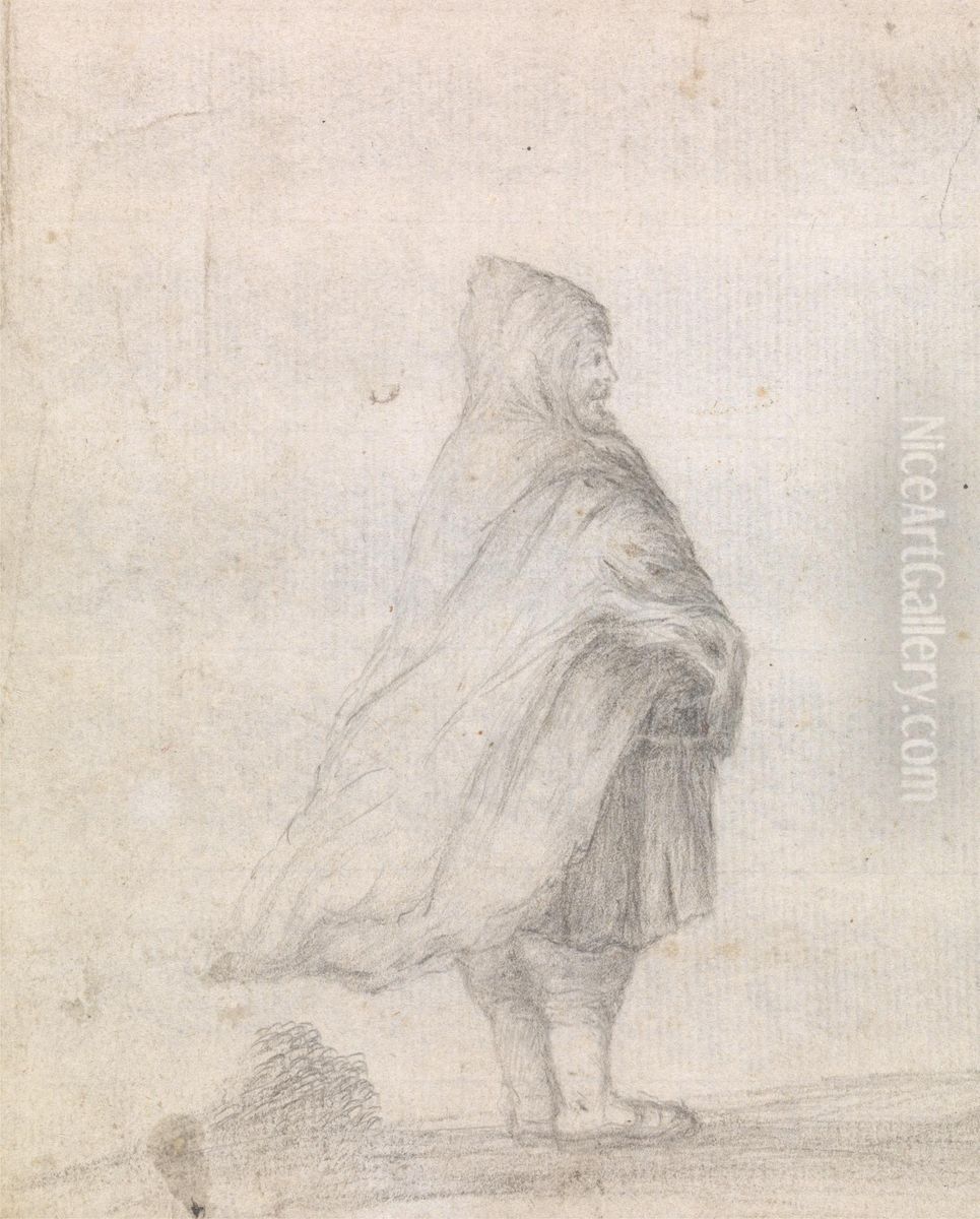 Study of a Man in Profile Oil Painting by James Bruce