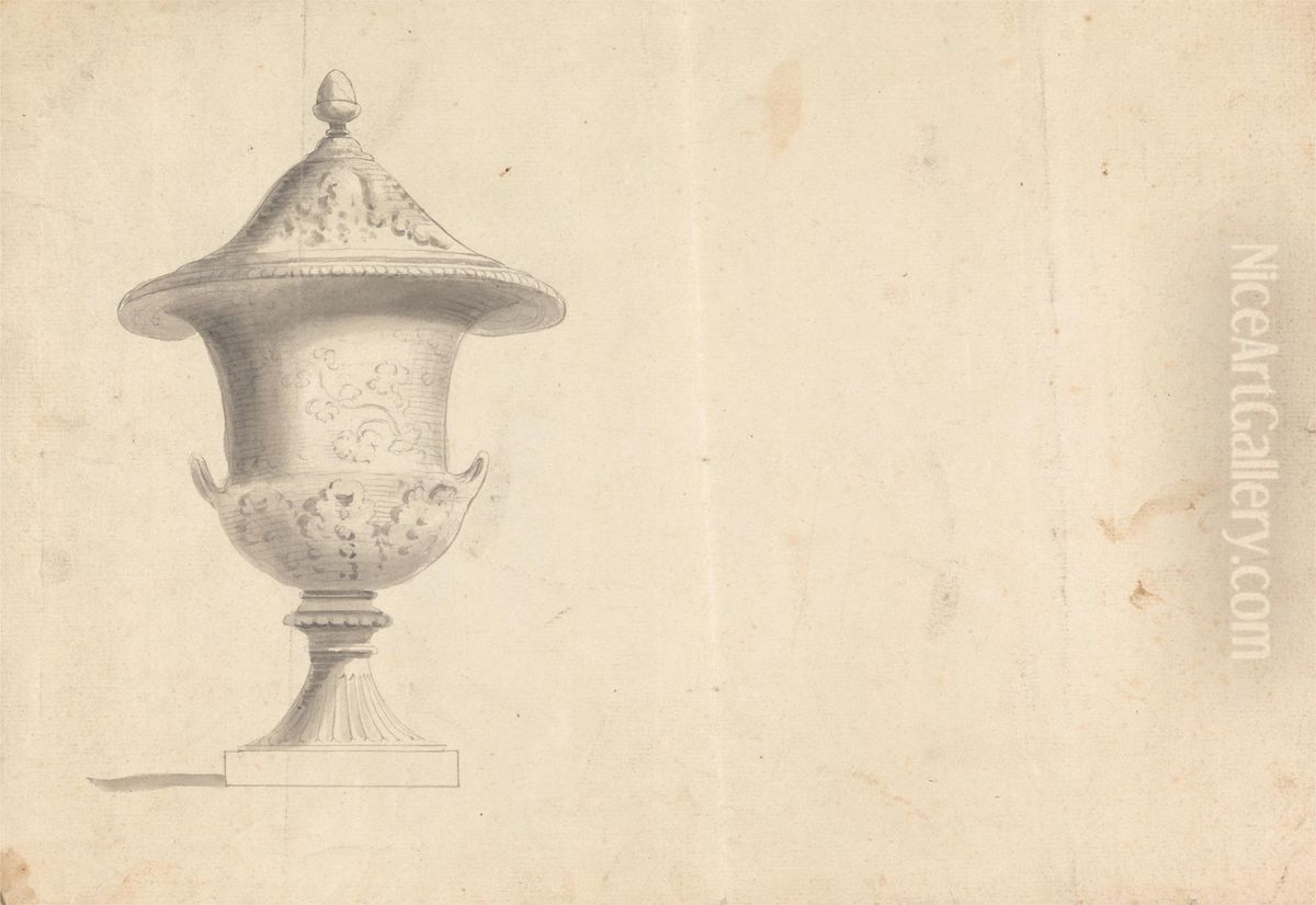 A Vase Oil Painting by James Bruce