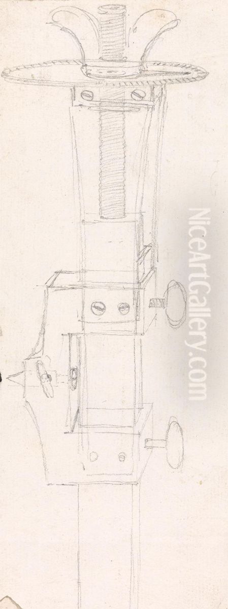 Mechanical Device Oil Painting by James Bruce