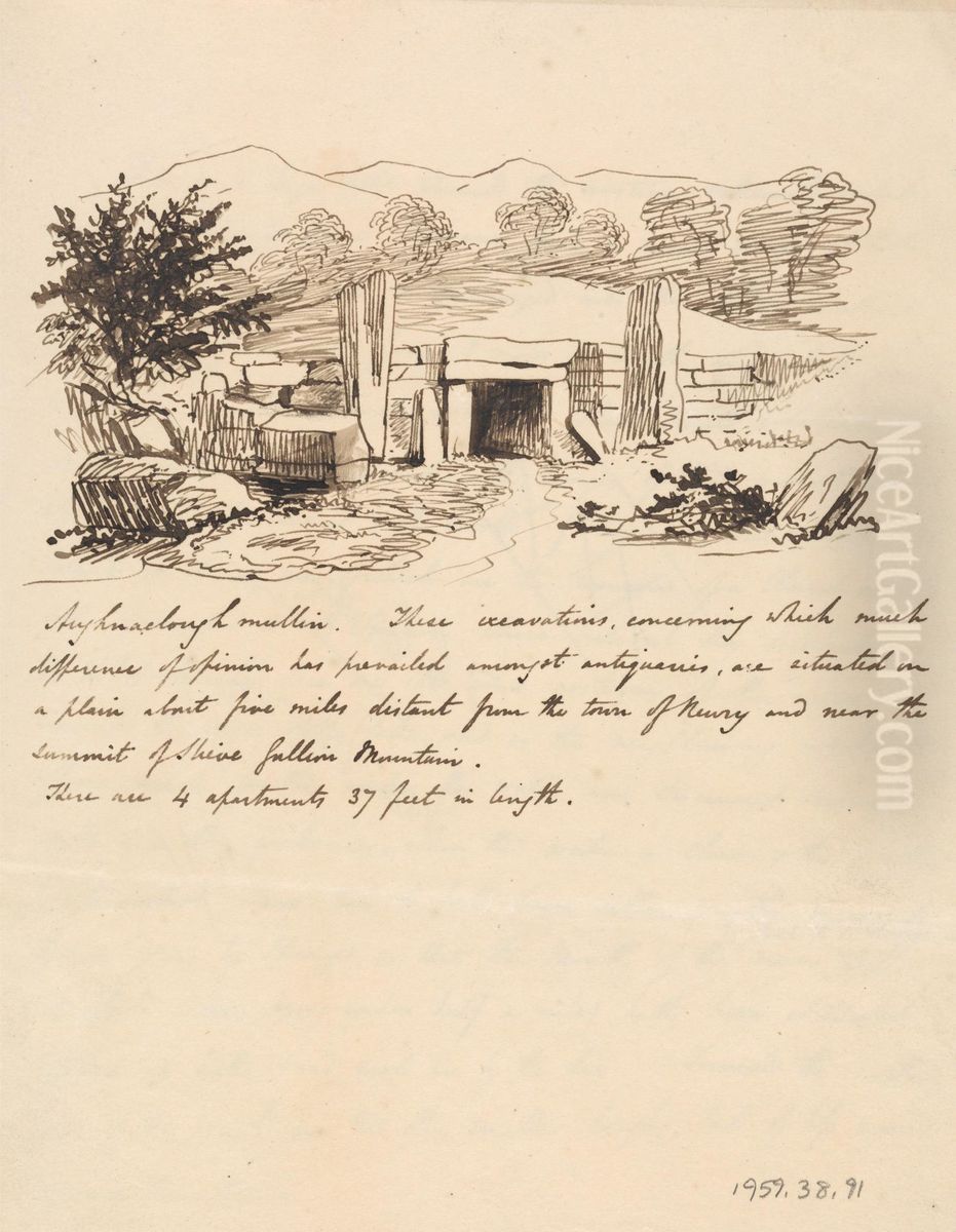 Tumulus near Newry Oil Painting by Thomas Crofton Croker