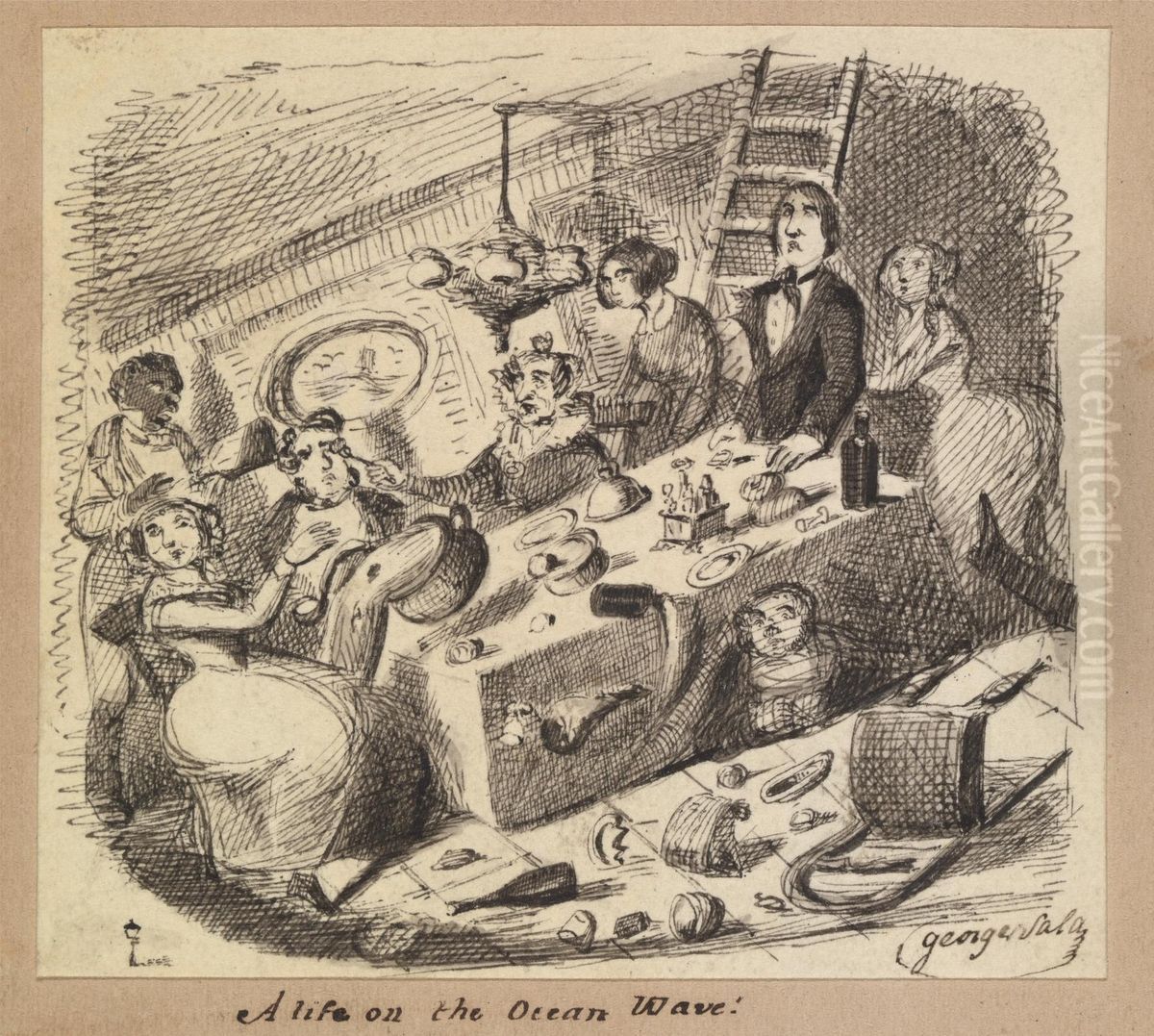 A Life on the Ocean Wave Oil Painting by George Augustus Sala