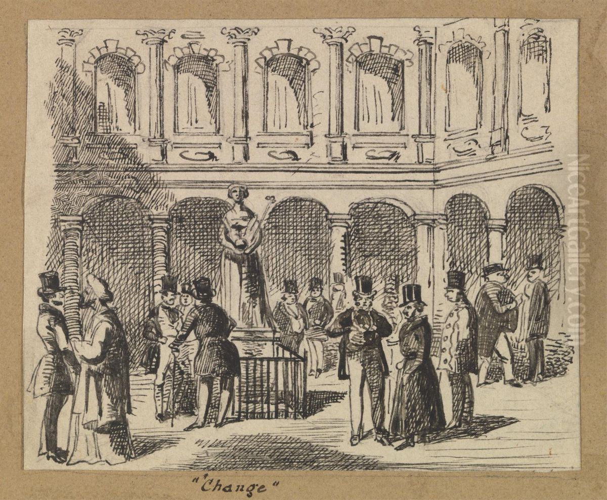 Change Oil Painting by George Augustus Sala