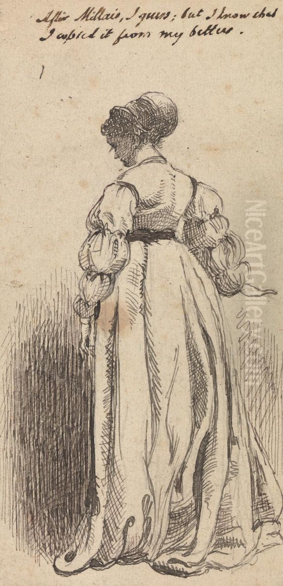 Standing Lady Oil Painting by George Augustus Sala