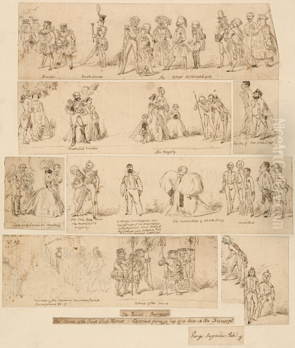 The Royal Procession Oil Painting by George Augustus Sala