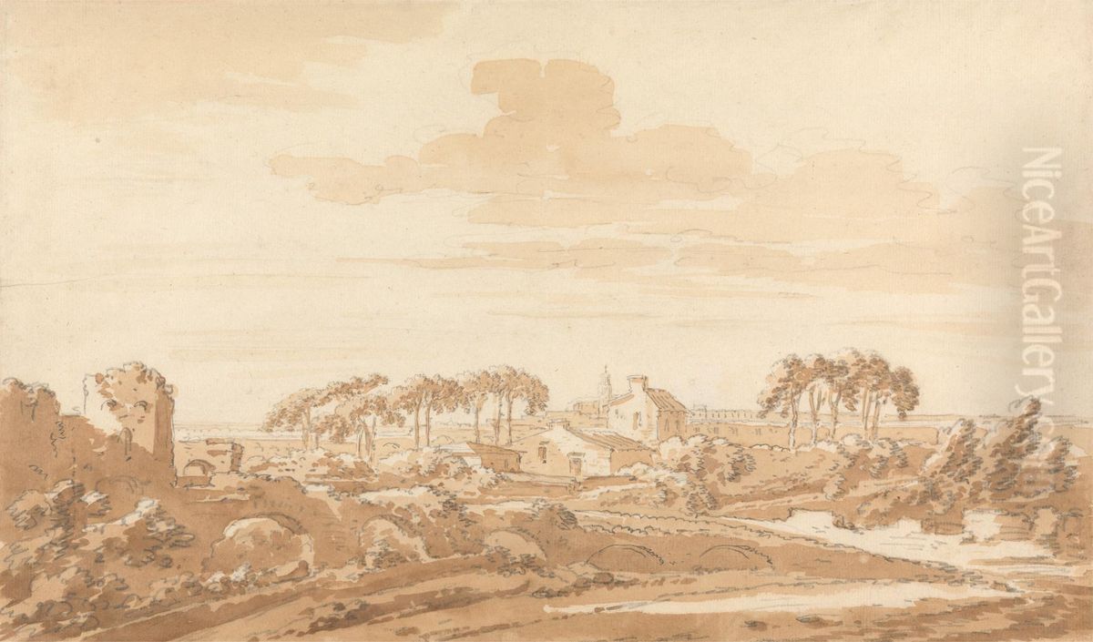 Italian Landscape Oil Painting by Richard Cooper