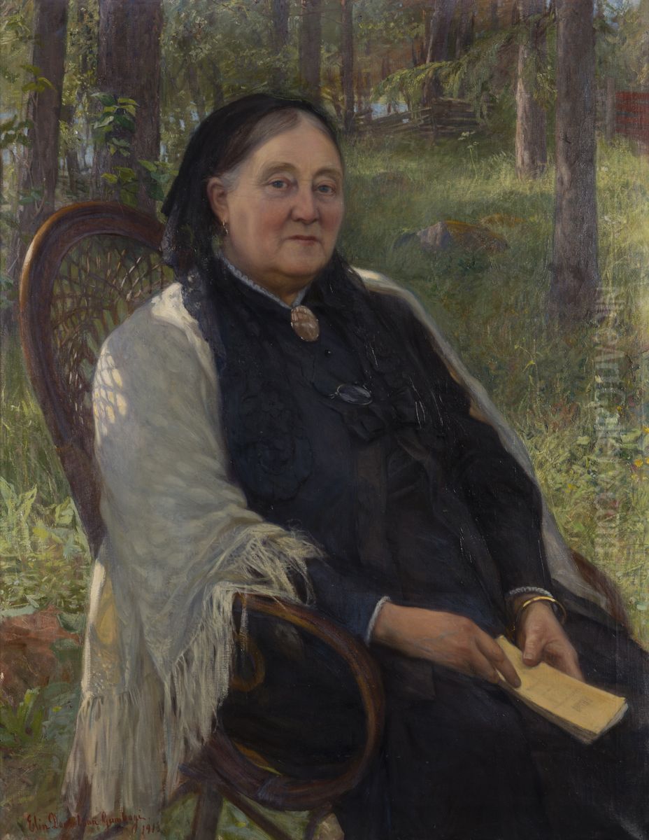 Mother Oil Painting by Elin Danielson-Gambogi