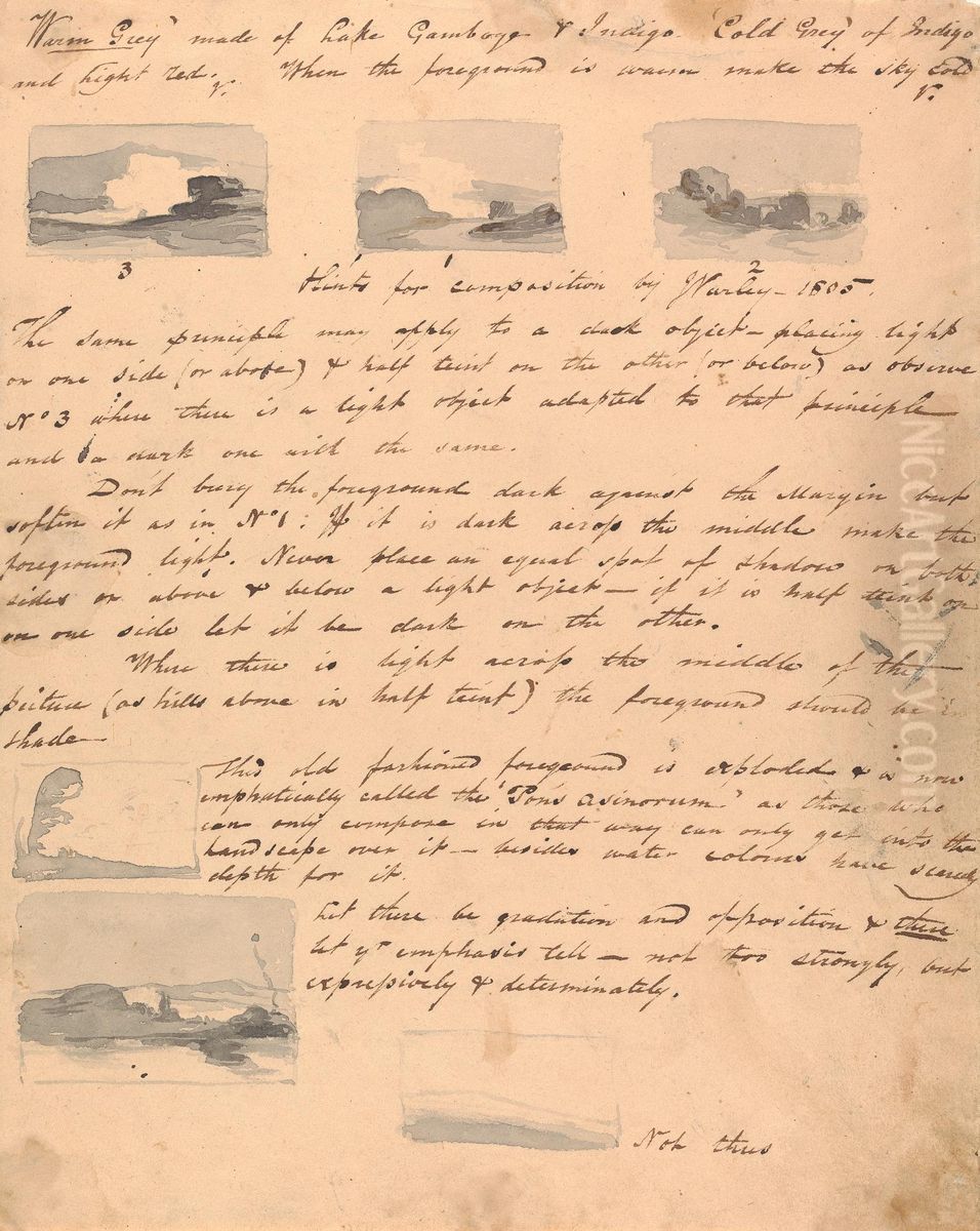 Hints for Composition by Varley - 1805 Oil Painting by Thomas Sully