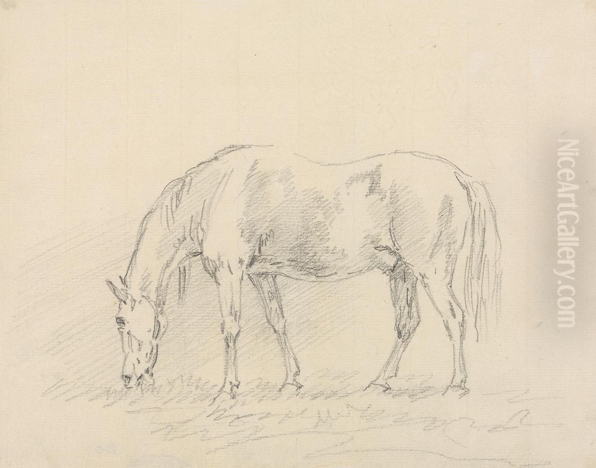 Horse Grazing Oil Painting by Sawrey Gilpin