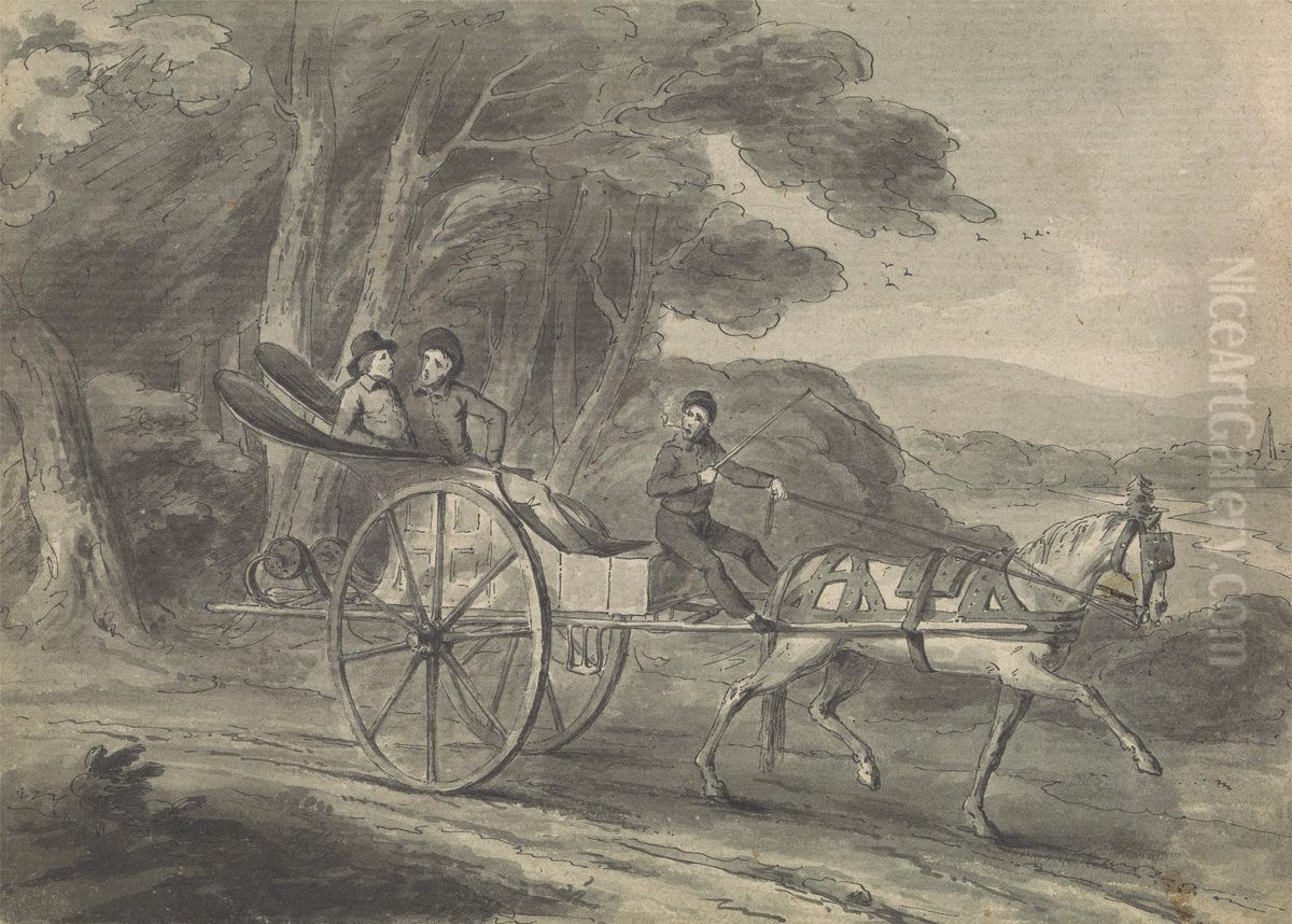 Canadian Calash or Marche-Donc Oil Painting by Isaac Weld