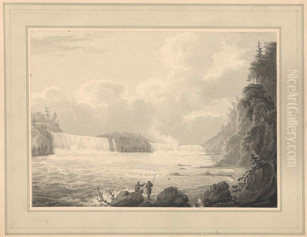 View of the Falls of Niagara Oil Painting by Isaac Weld