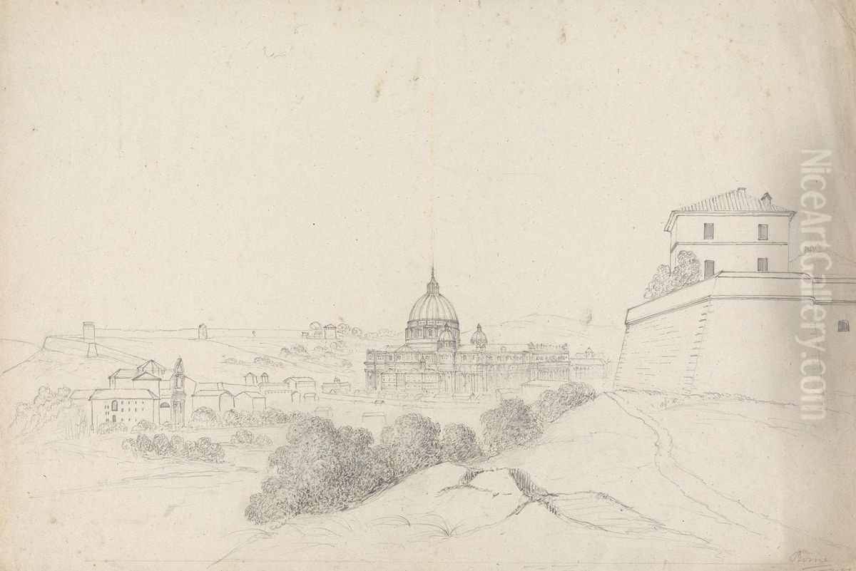 St. Peter's and Environs, Rome Oil Painting by Isaac Weld