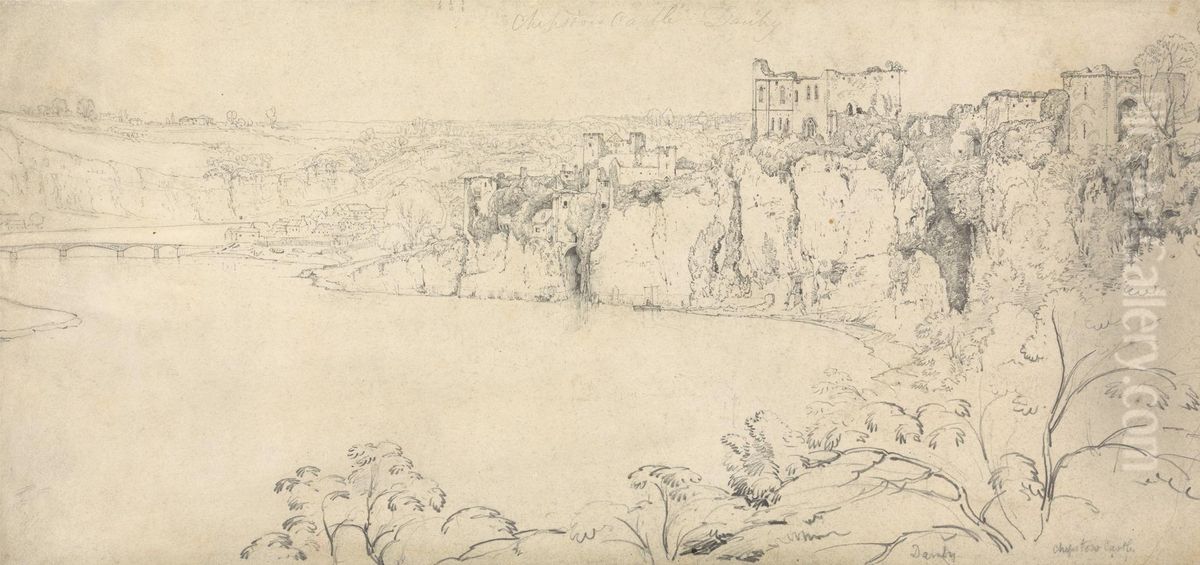 Chepstow Castle on the Wye Oil Painting by Francis Danby