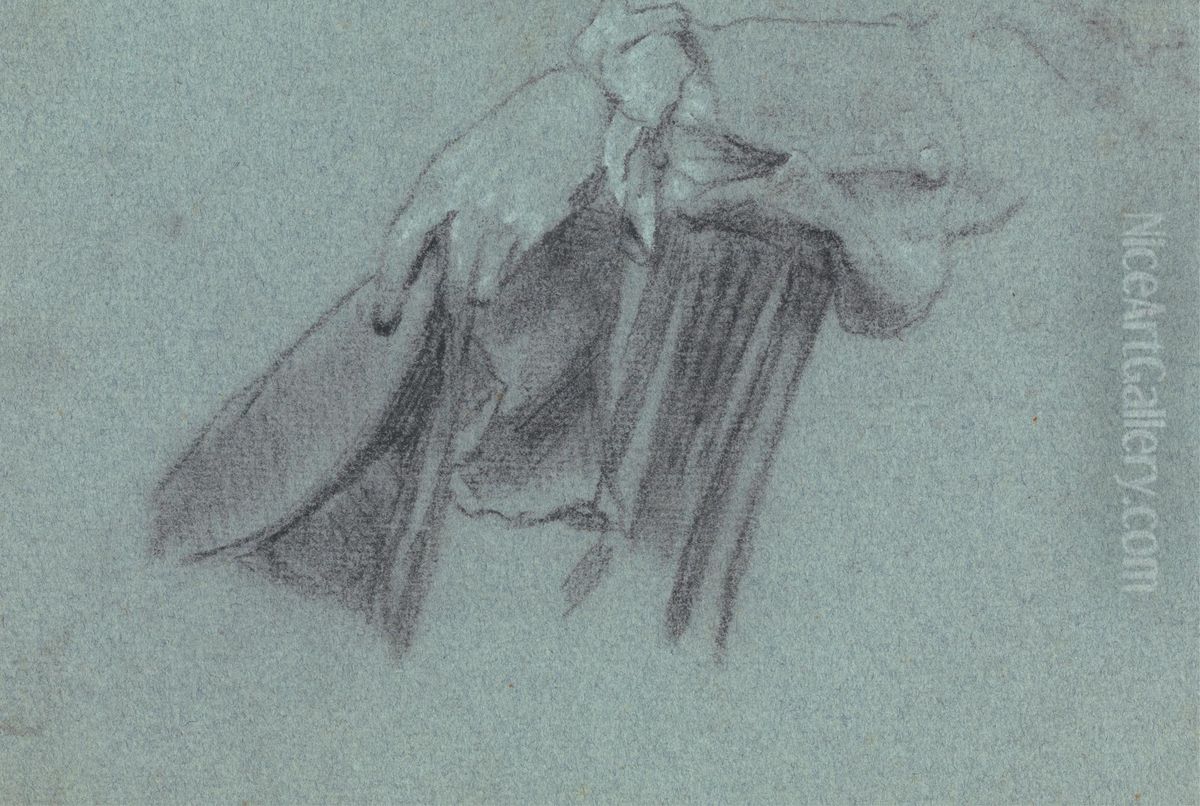 Study of a Hand Holding a Hat Oil Painting by Allan Ramsay