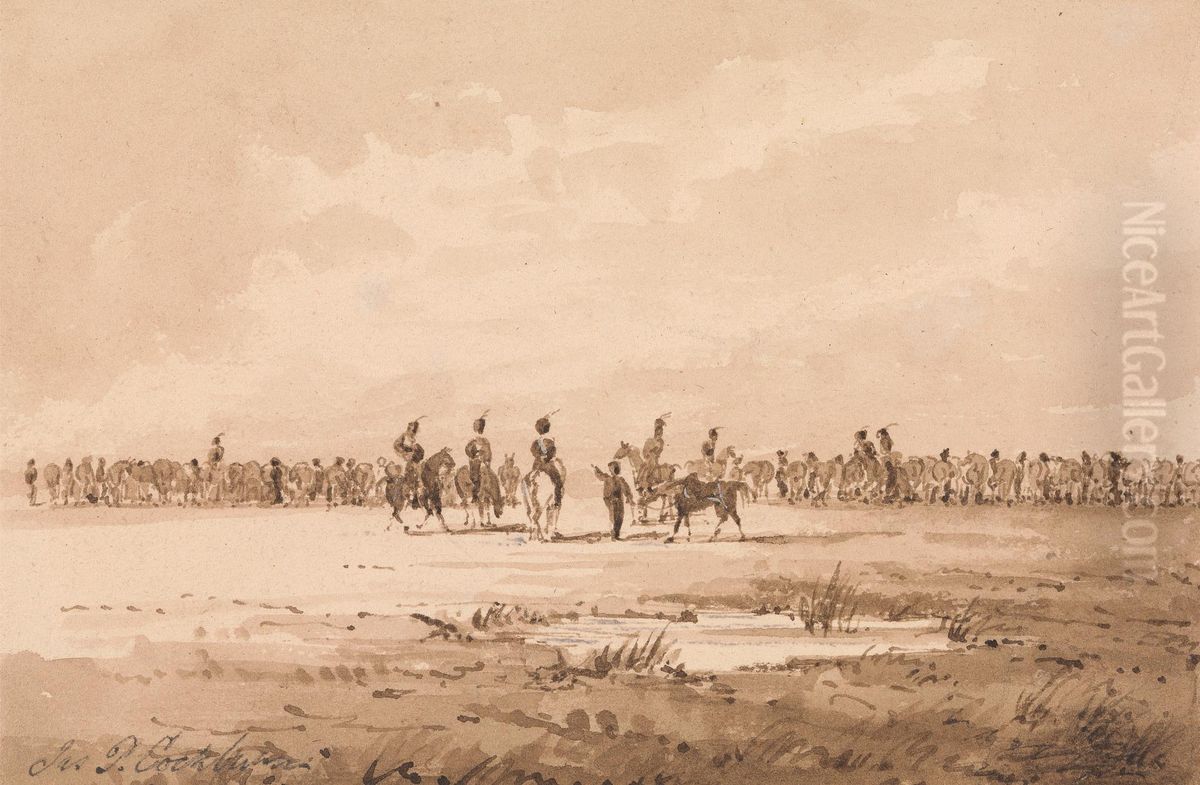 Dismounted Cavalry Oil Painting by Cockburn, James Pattison