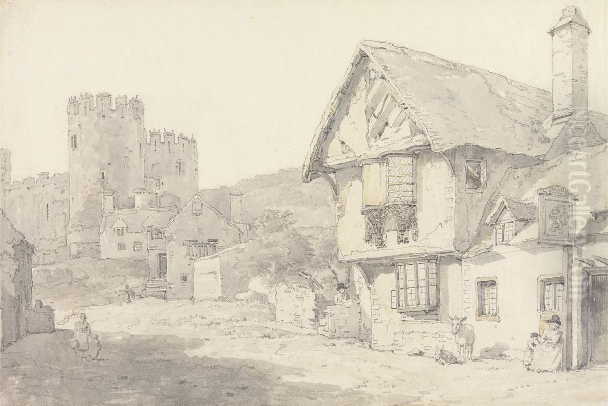 The Castle and the Old College House Oil Painting by William Alexander