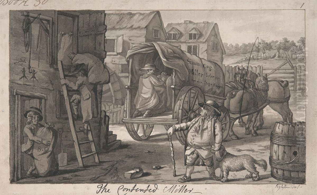 The Contented Miller Oil Painting by Robert Dighton