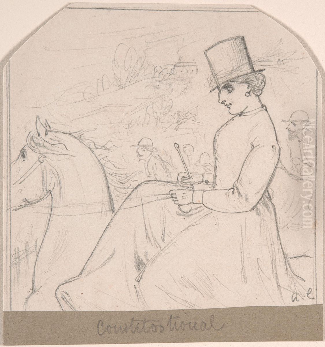 Constitutional Oil Painting by Adelaide Claxton