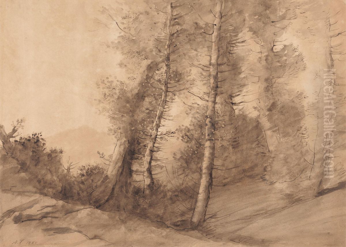 In the Skirts of the Forest Oil Painting by Alphonse Legros