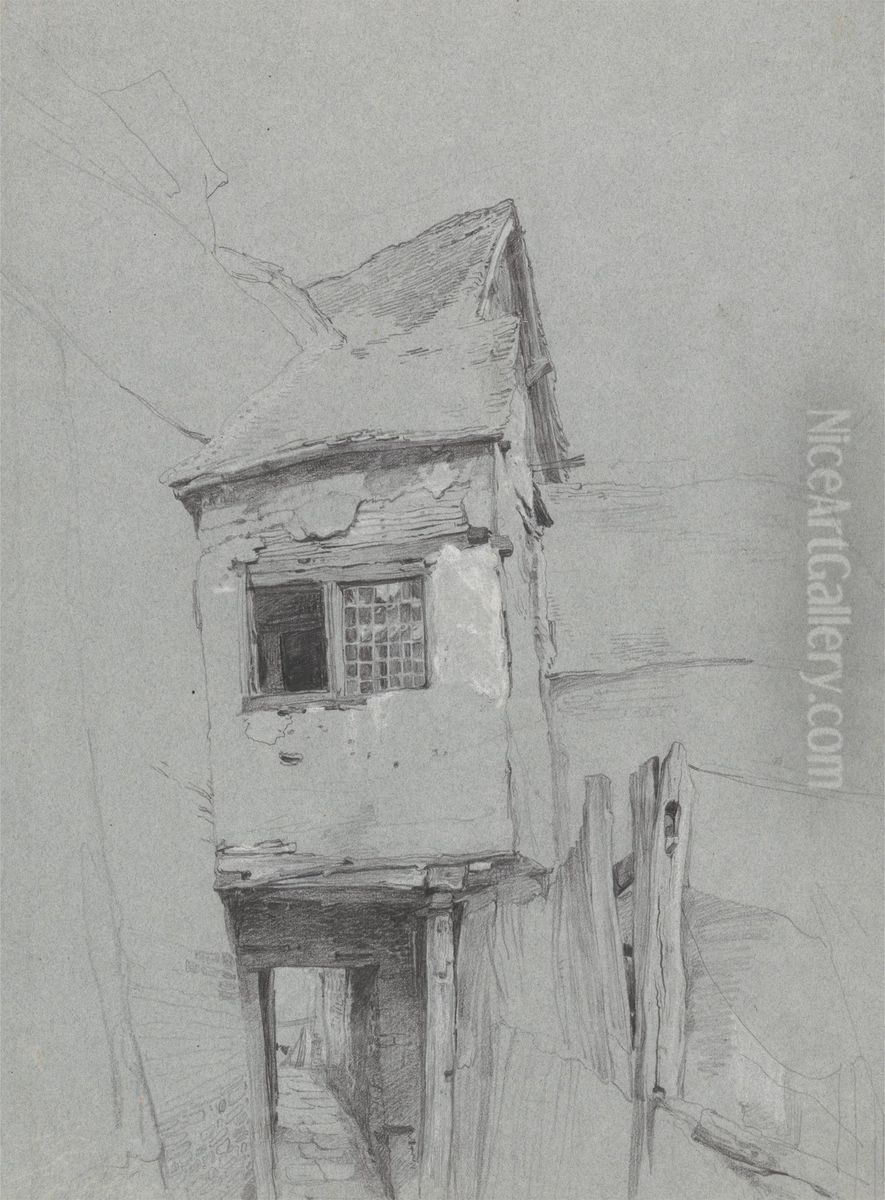 An Alley with a Passage through a House Oil Painting by William Mulready