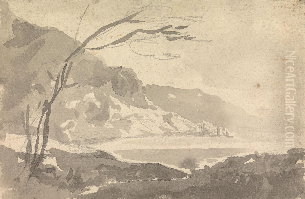 Landscape (unfinished) Oil Painting by William Gilpin