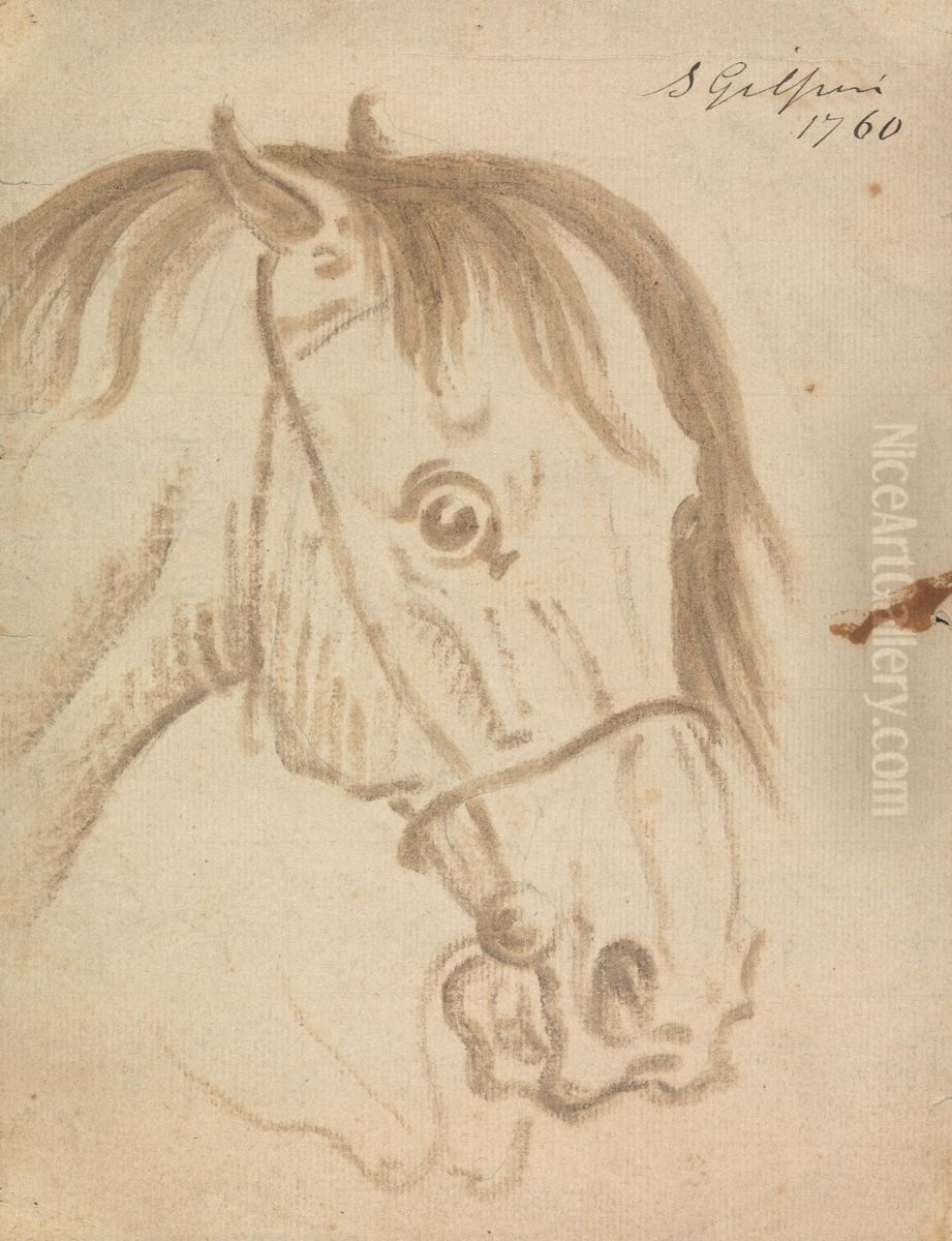 Head of a Horse Oil Painting by Sawrey Gilpin