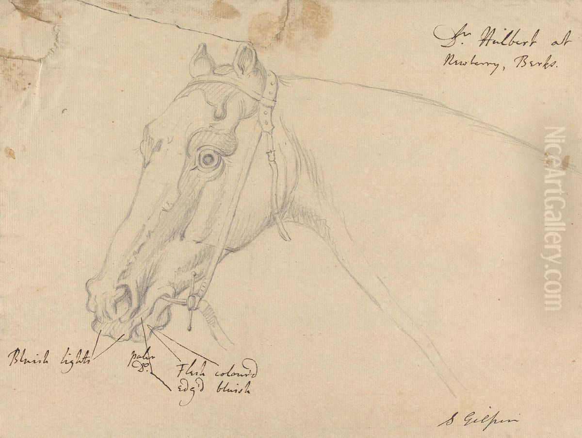 Dr. Huilbert at Newsbury, Berks. Oil Painting by Sawrey Gilpin