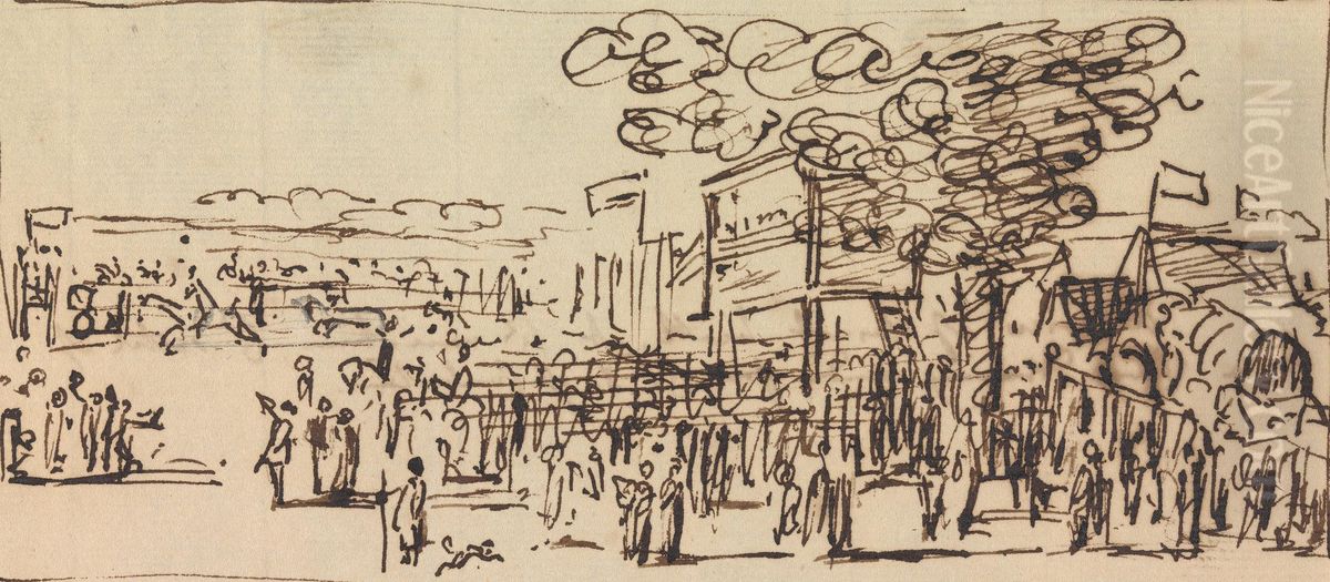 A View of the Ascot Heath Oil Painting by Sawrey Gilpin