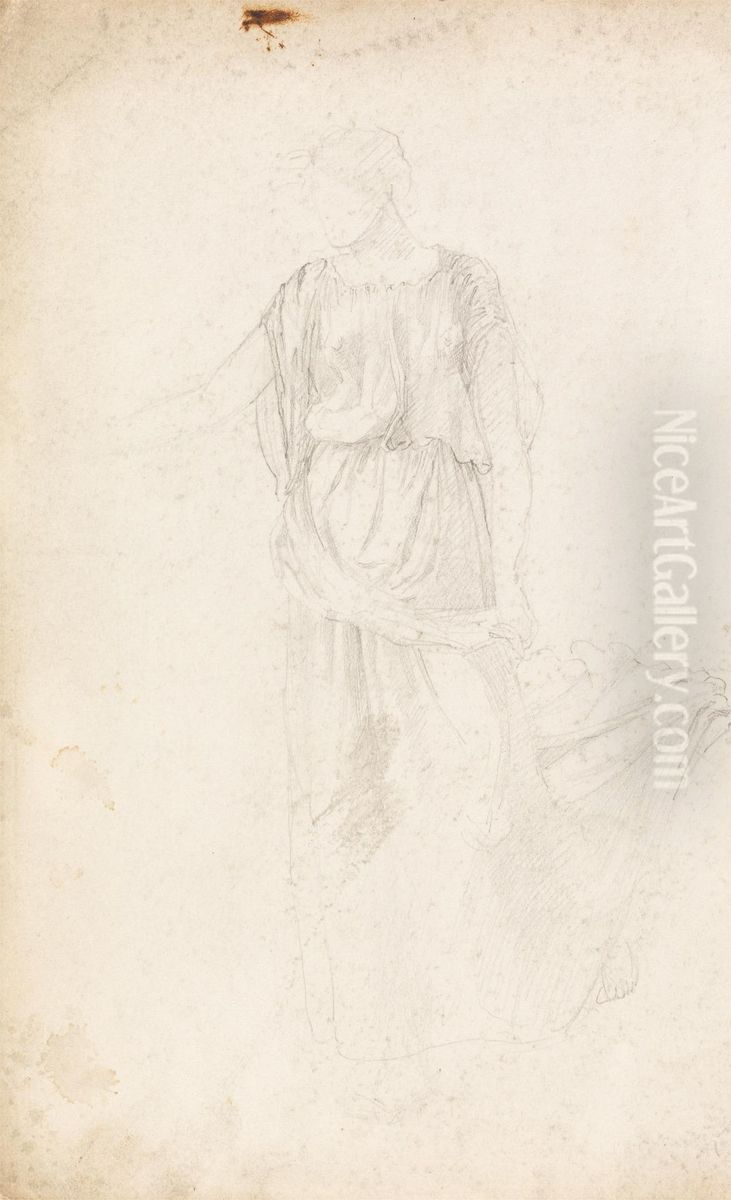 Classical Figure Oil Painting by Edward Burne-Jones