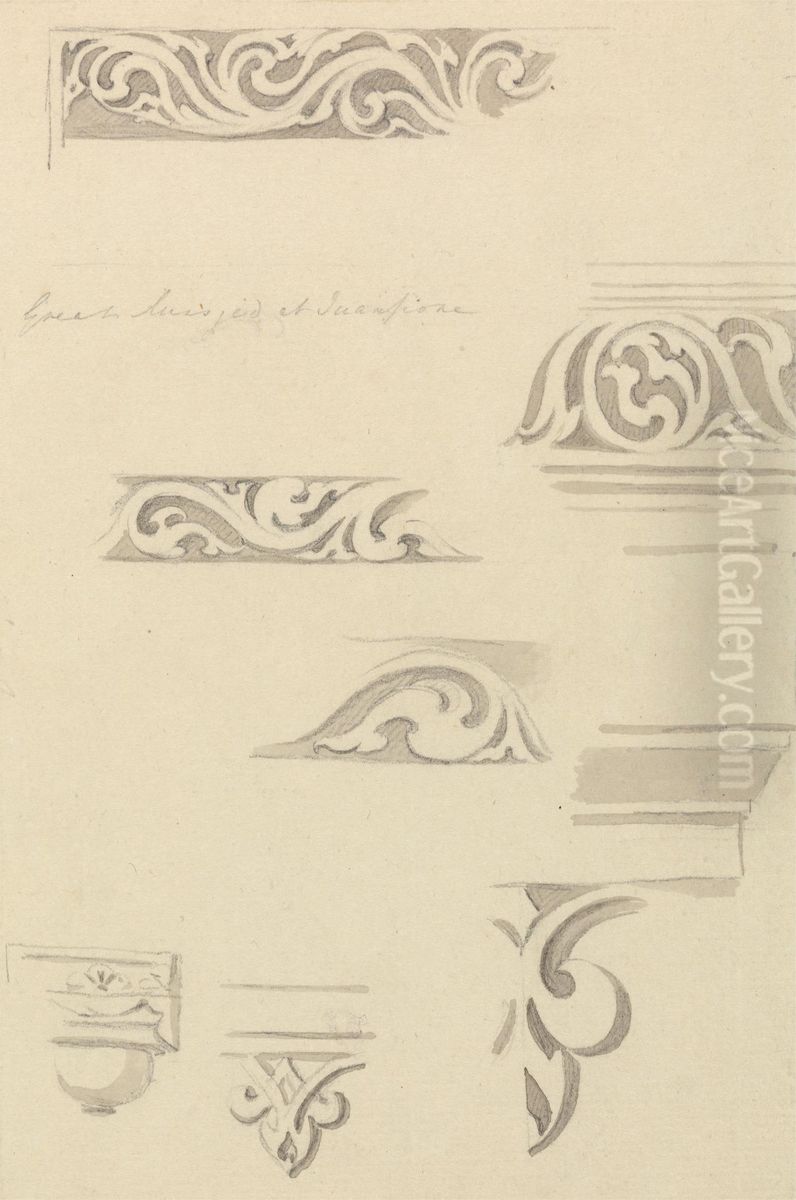 Architectural Ornaments Oil Painting by Thomas Daniell