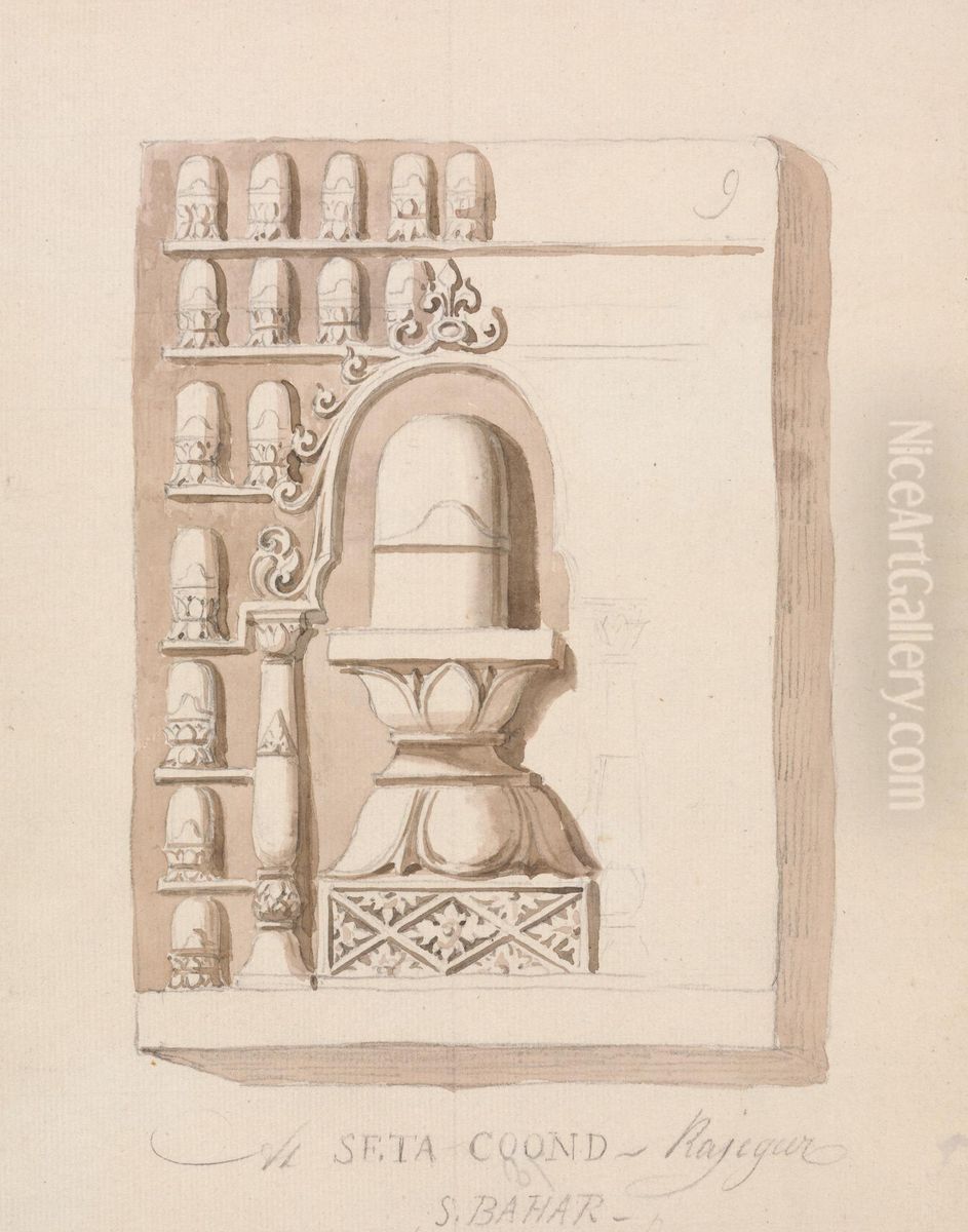 At Seta Coond, Rajegeer, S. Bahar. Oil Painting by Thomas Daniell