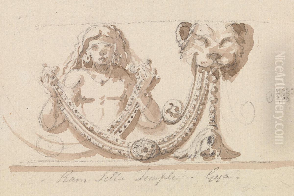 Ram Sella Temple, Giza Oil Painting by Thomas Daniell