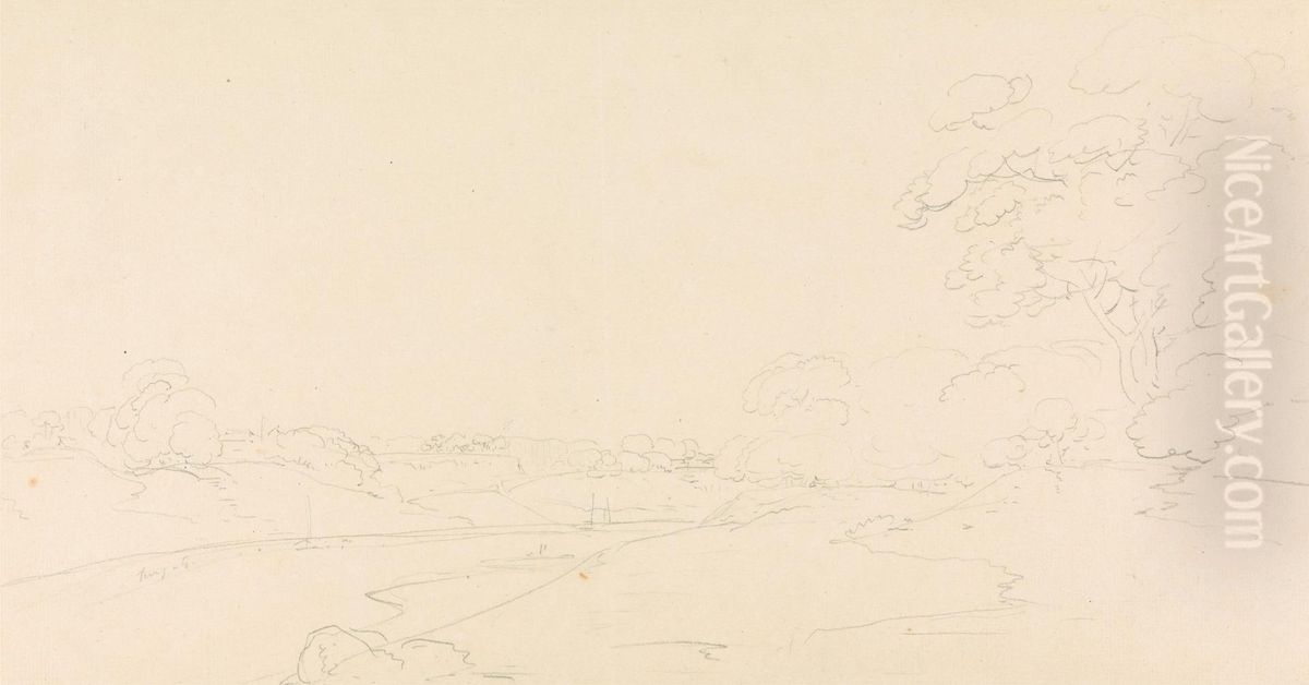 Gumti River, Upper India Oil Painting by Thomas Daniell