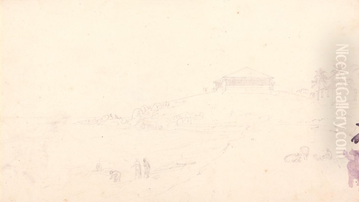 South India Oil Painting by Thomas Daniell