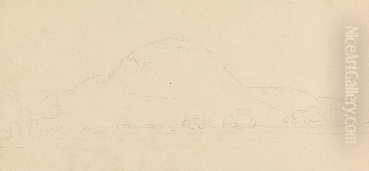 Landscape with a Mountain in the Background Oil Painting by Thomas Daniell