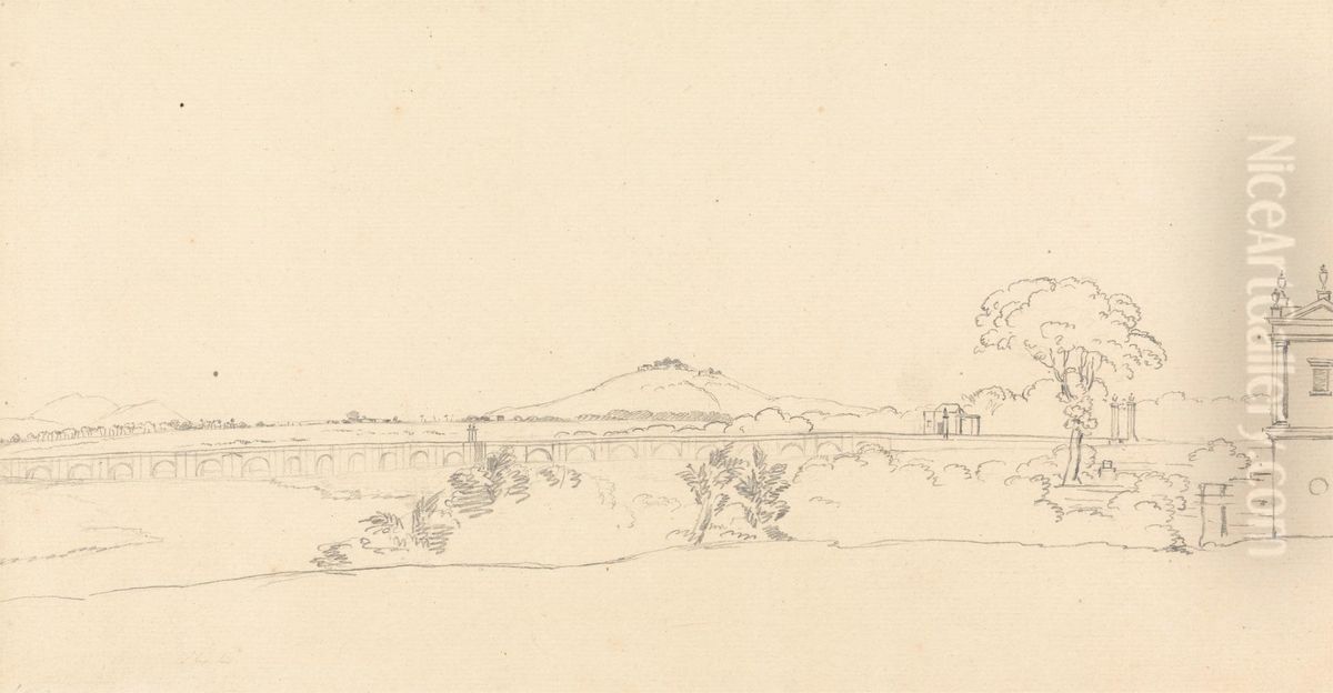 Marmalong Bridge Oil Painting by William Hodges