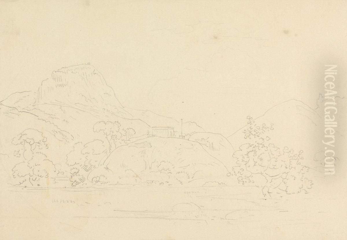 Landscape with a House Oil Painting by Thomas Daniell