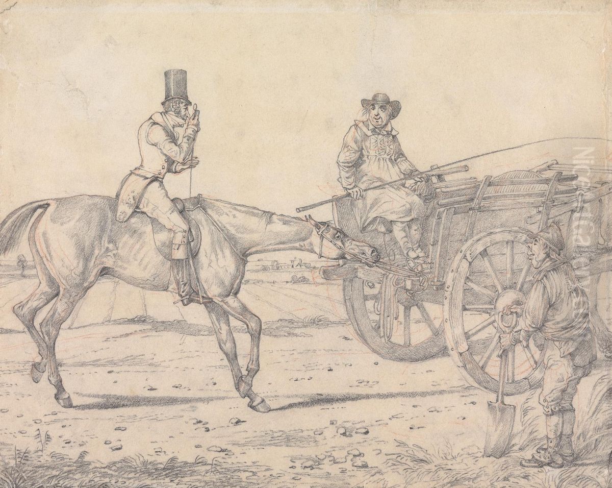 'It's My Notion That This is the Only Way to Get Her Along' Oil Painting by Henry Thomas Alken