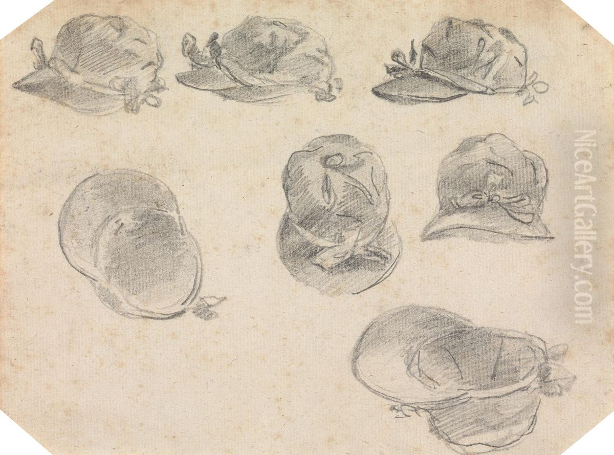 Seven Studies of Jockeys' Caps Oil Painting by Sawrey Gilpin