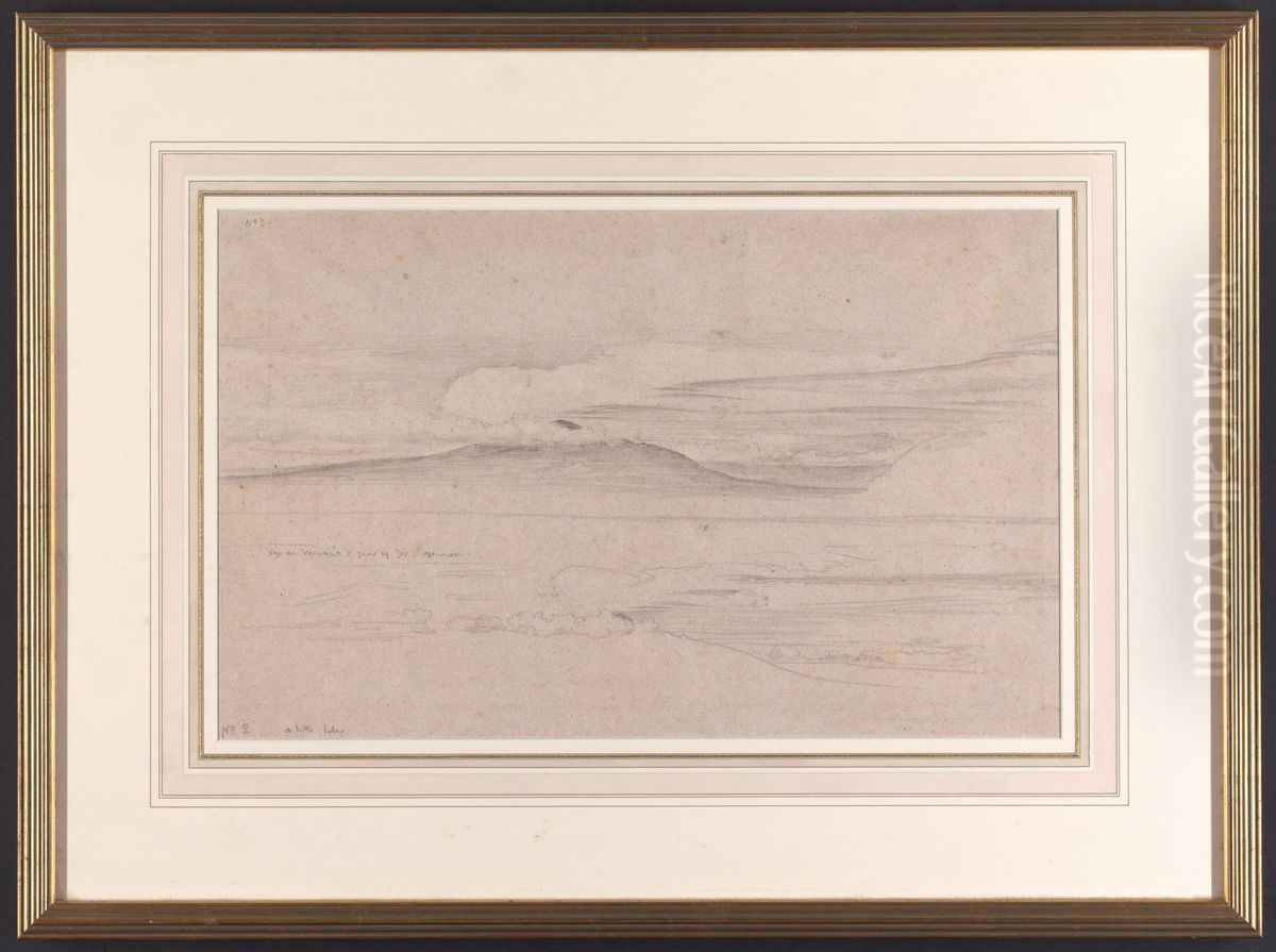 Sky over Vesuvius Oil Painting by Walter Crane