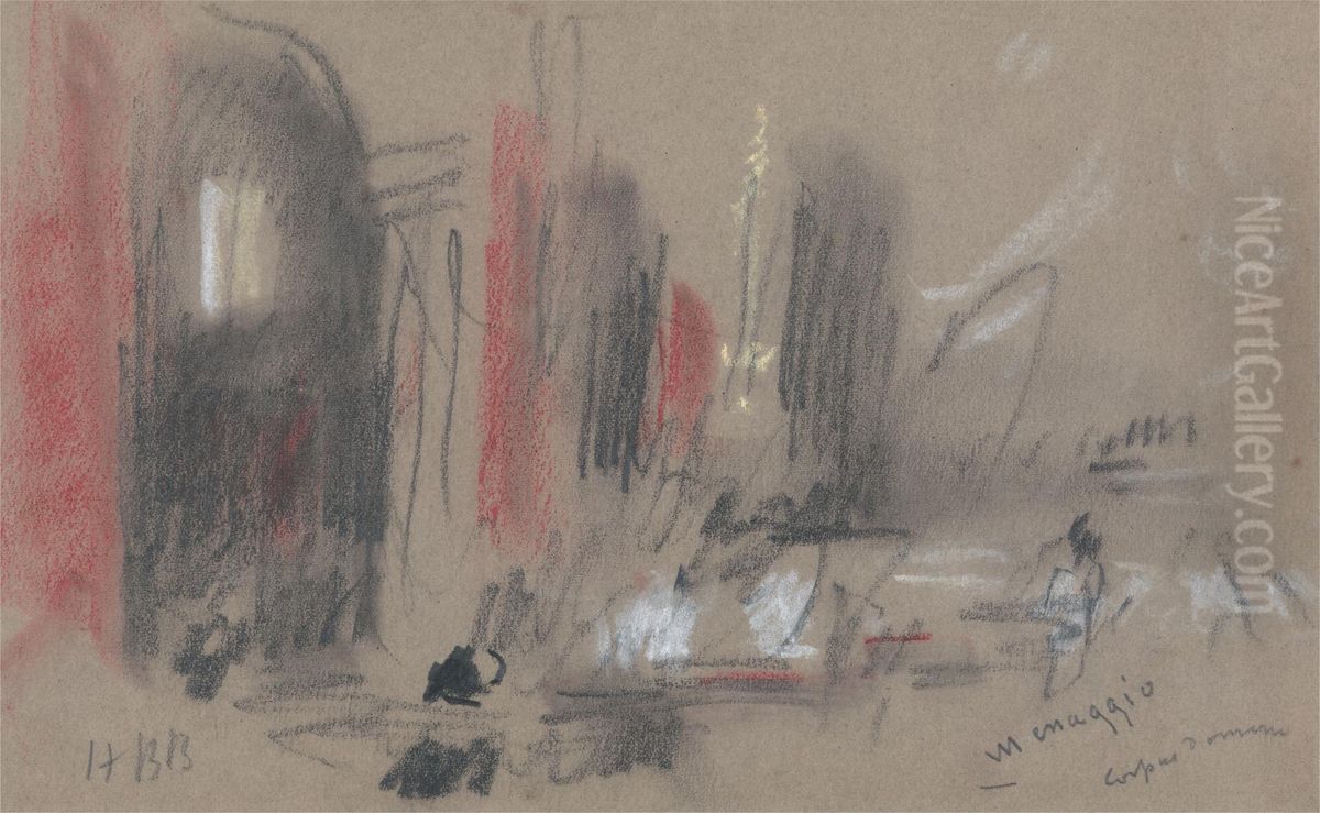 Menaggio, Corpus Domini Oil Painting by Hercules Brabazon Brabazon