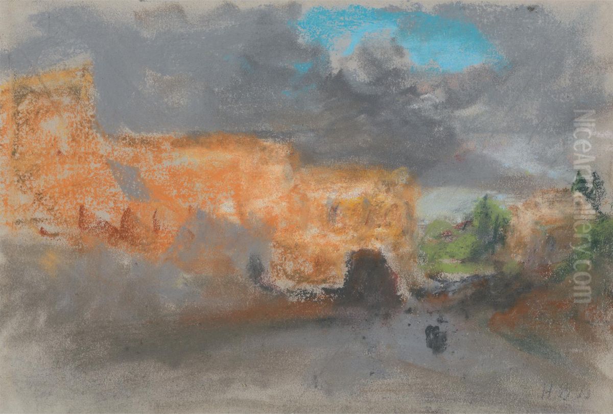 The Colosseum at Rome Oil Painting by Hercules Brabazon Brabazon