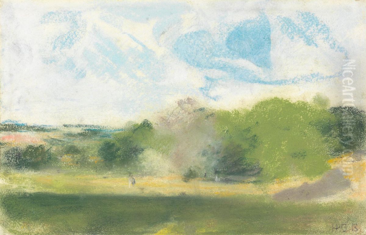 View at Oaklands Oil Painting by Hercules Brabazon Brabazon